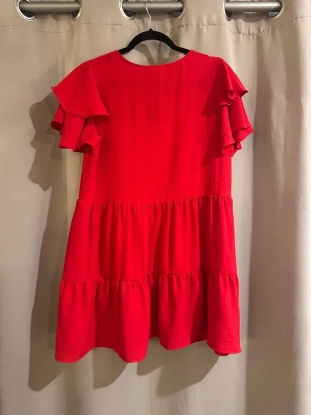 Timing Red Apparel Ruffle Dress - Picture 2 of 4